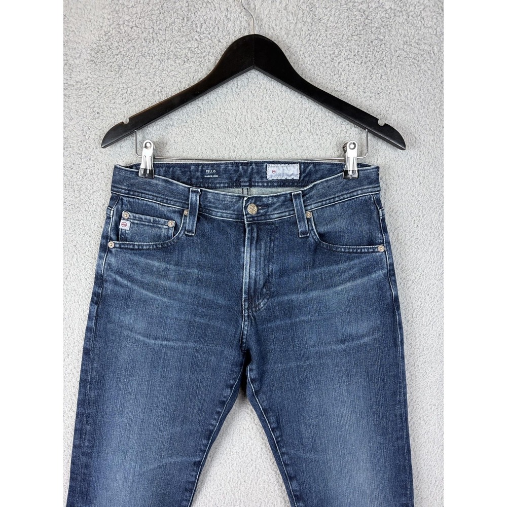 AG Adriano Goldschmied Tellis Jeans Mens 30x33 Blue Slim Tapered Stretch Denim